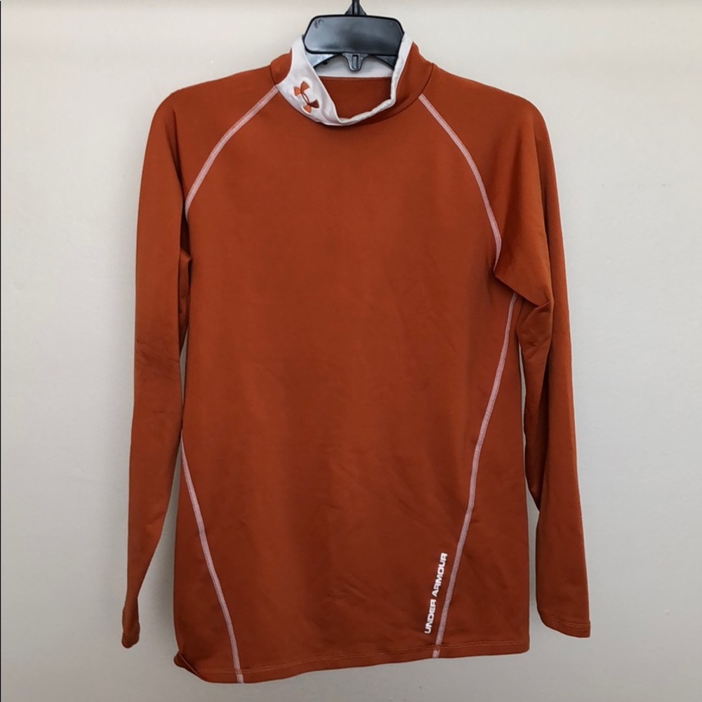 Men’s Small Orange Under Armor LS Cold Gear